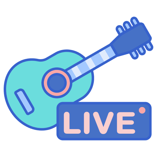Live music play instrument guitar icon