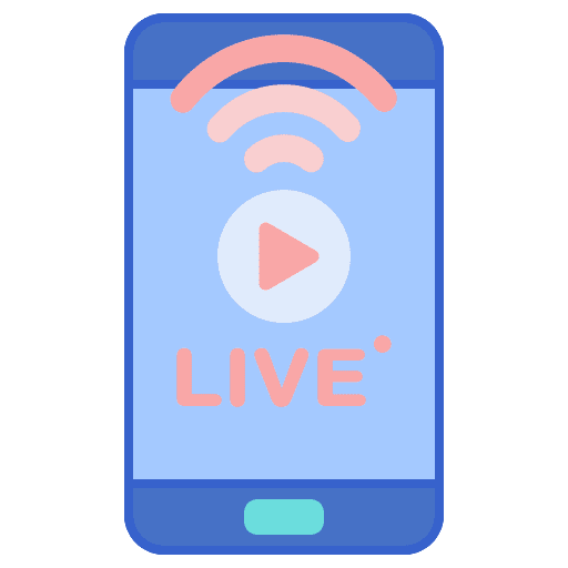 Live streaming recording live live streaming icon