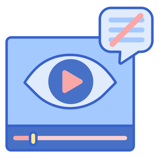 Lurker eye speech bubble video icon