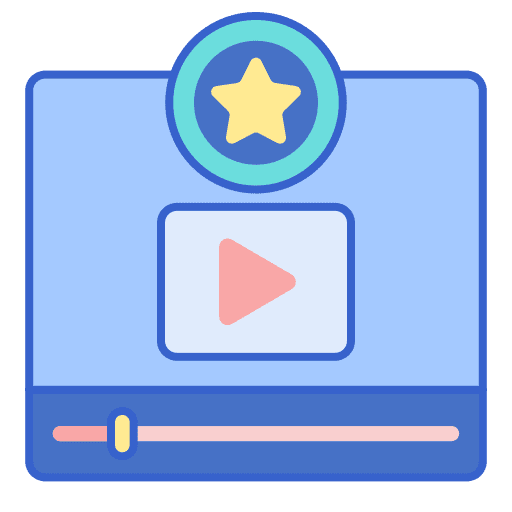 Rating video player music and multimedia star icon