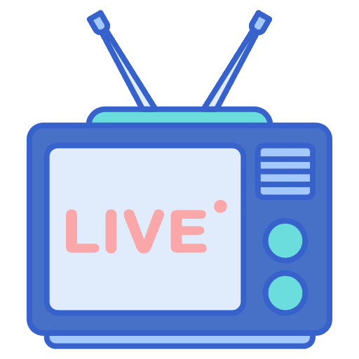 Tv live tv broadcast icon