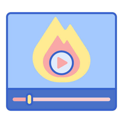 Trending topic topic fire video icon