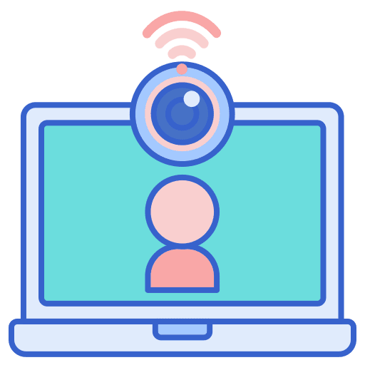 Webcam music and multimedia live user icon