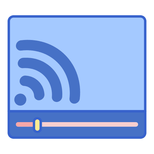Webcast signal wifi music and multimedia icon