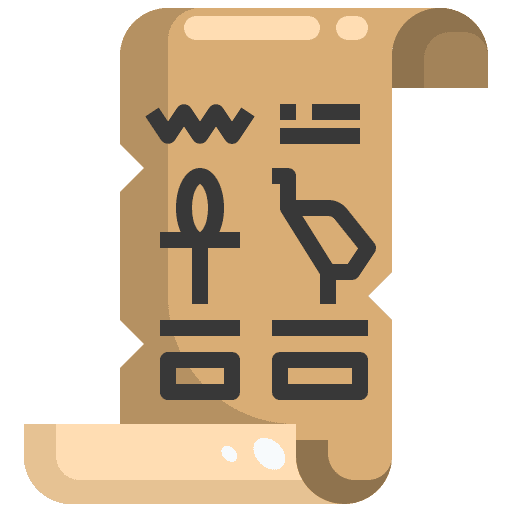 Papyrus egypt horus book of the dead icon