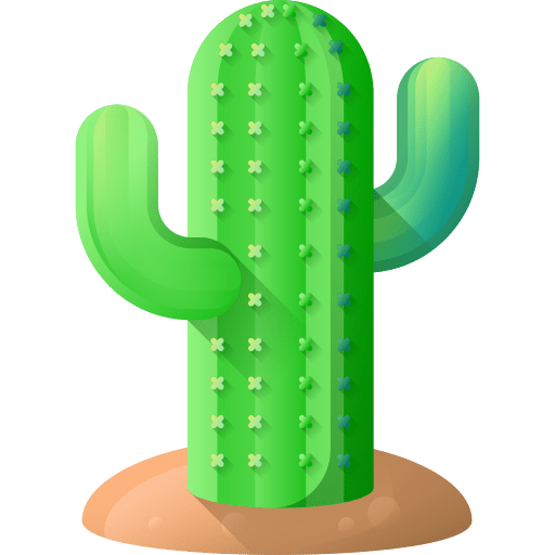 Cactus botanic desert nature icon