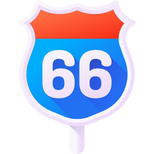Route 66 route 66 road landmark icon