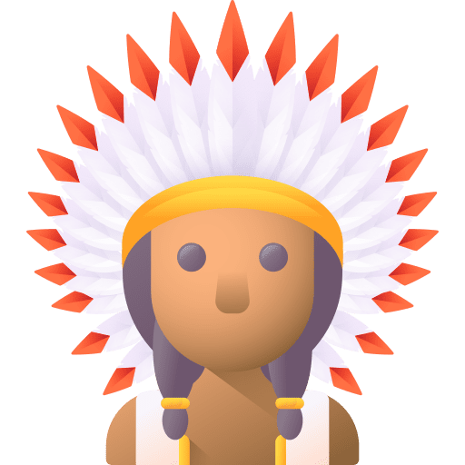 Native american profile avatar feather icon