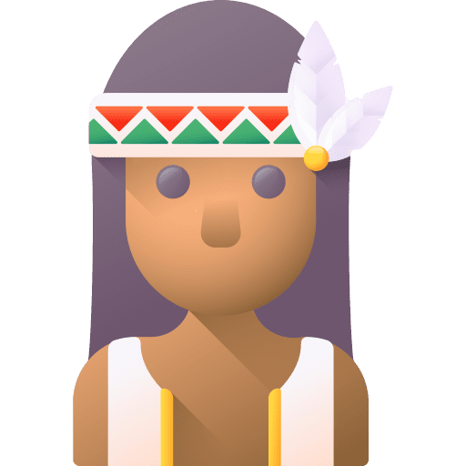 Native american woman avatar girl icon