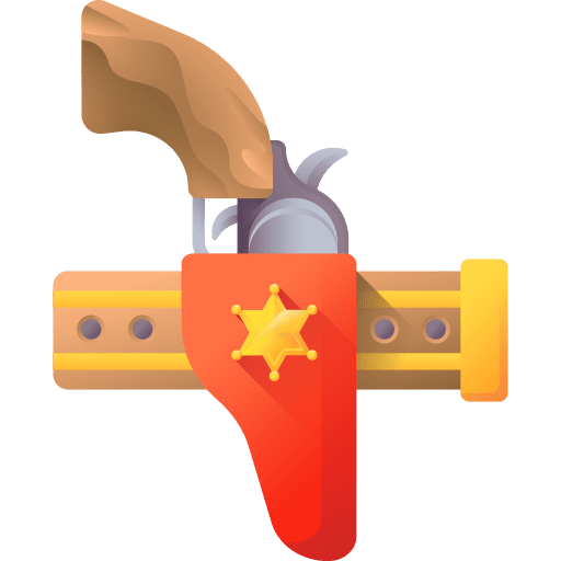 Revolver western revolver pistol icon