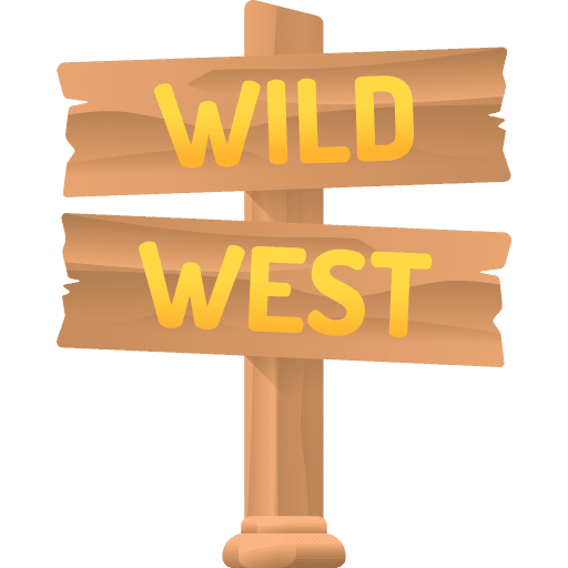 Sign west signaling sign icon