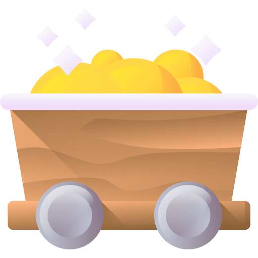 Cart cart construction gold icon