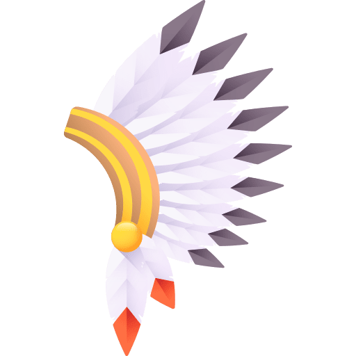 Crown cultures indian native american icon