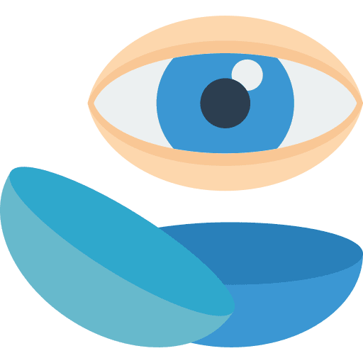 Contact lens eye ophthalmology lens icon