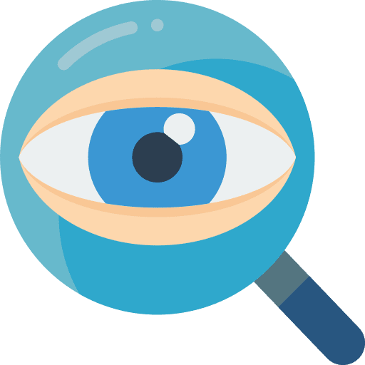 Eye test healthcare and medical medical loupe icon