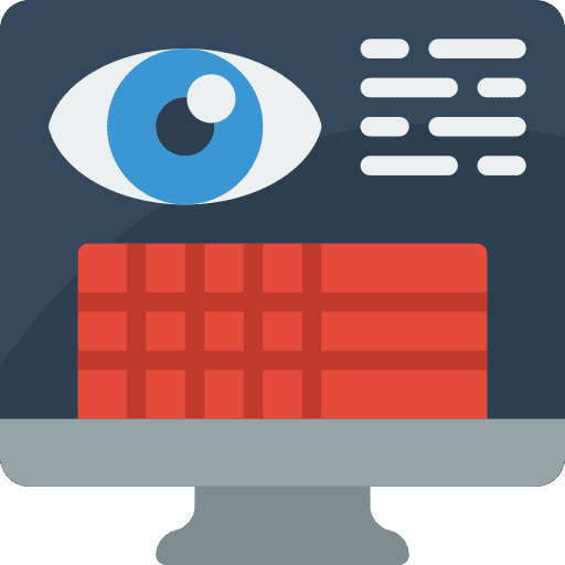 Eye test monitor eye test medical icon