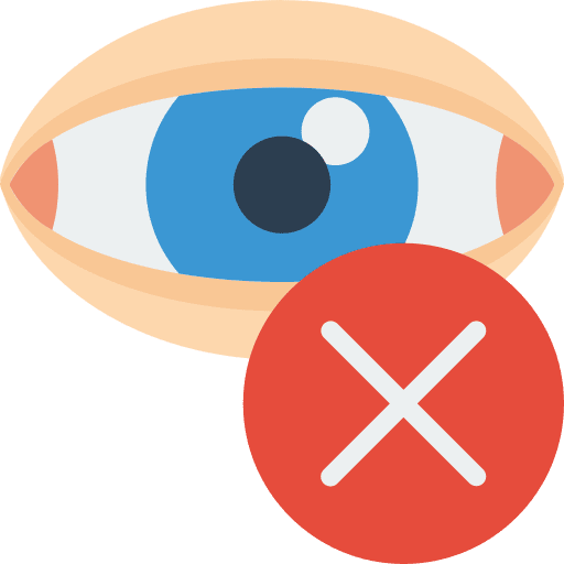 Hide ophthalmology eye blind icon