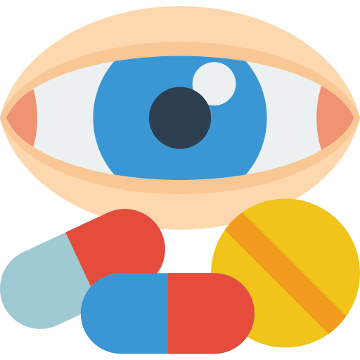 Medication medical eye medication icon