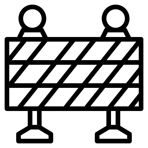 Barrier construction tool construction barrier icon