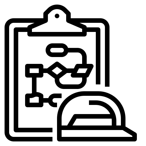 Planning clipboard construction and tools planning icon