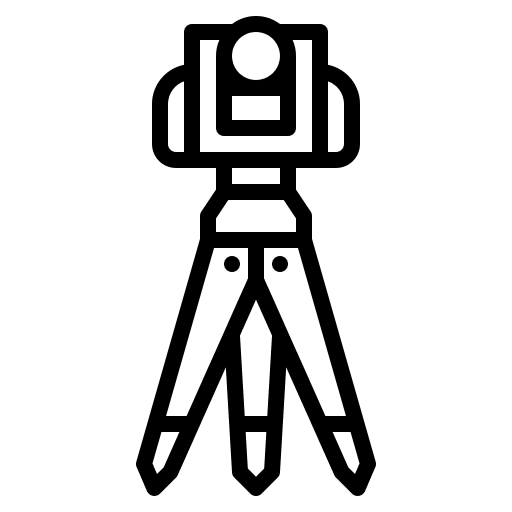 Theodolite civil construction tool construction and tools icon