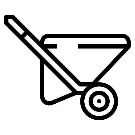 Wheelbarrow tool trolley construction tool icon