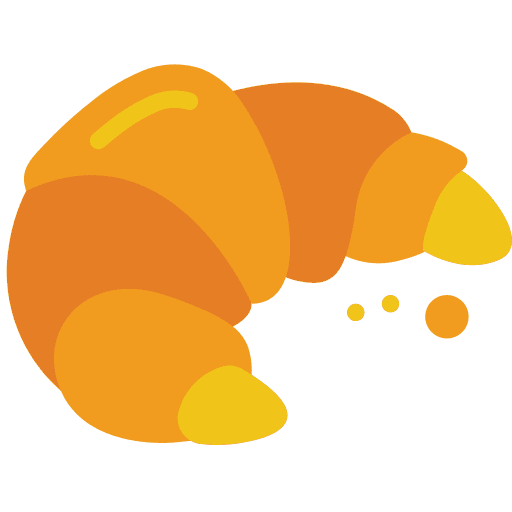 Croissant baked bakery bread icon
