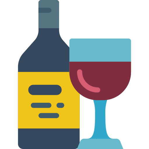 Wine wine food and restaurant food icon
