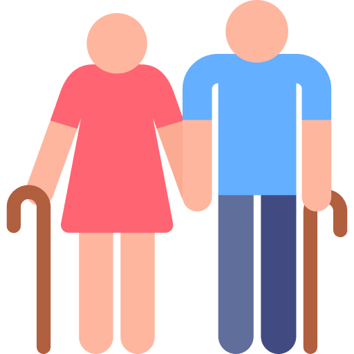 Old couple old man family icon