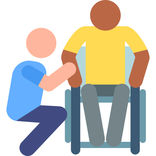 Caregiver caregiver old accompany icon