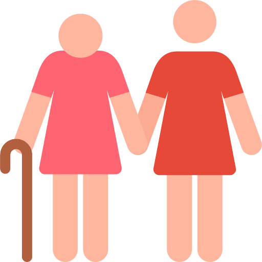 Elder people woman user icon