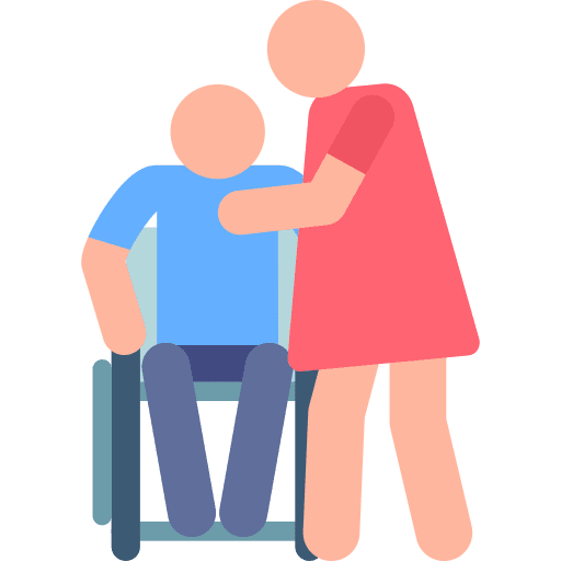 Old accompany old man icon