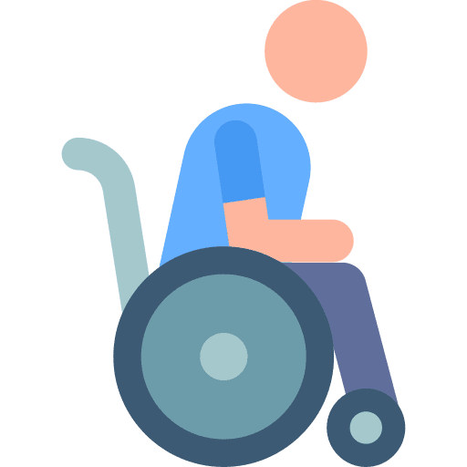 Old man handicap hospital retirement icon