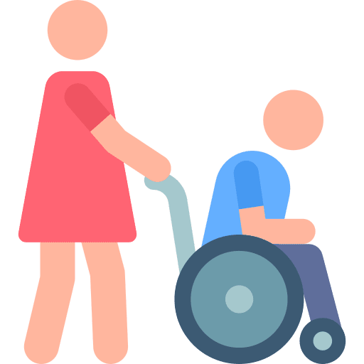 Old people man caregiver icon