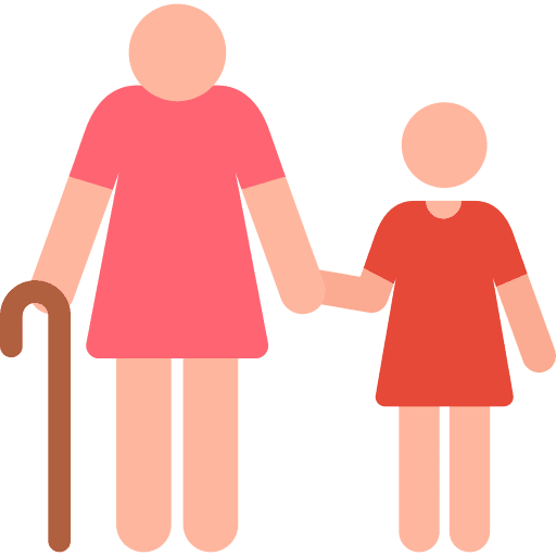 Grandmother granddaughter woman grandmother icon
