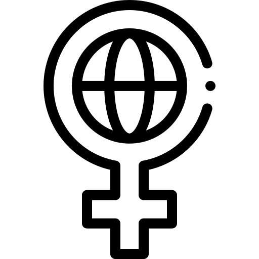 Feminism global feminism shapes and symbols icon