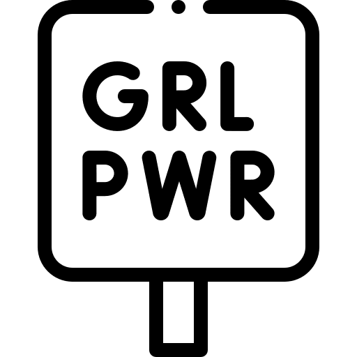 Girl power womens day shapes and symbols female icon