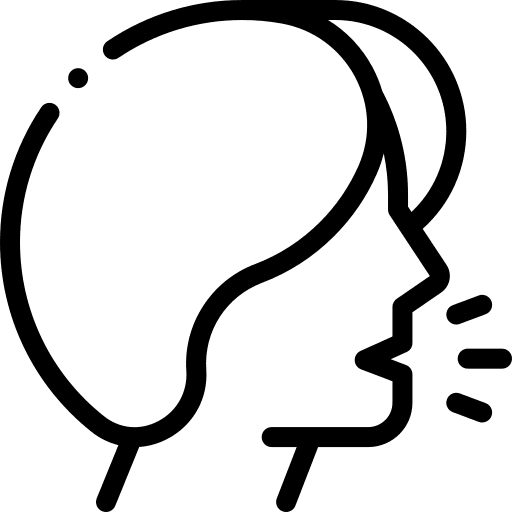Voice woman speaking person icon