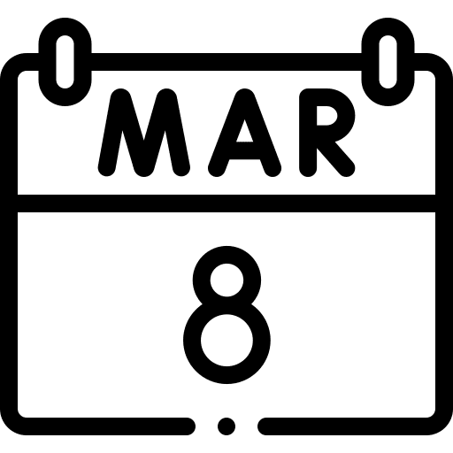 Womens day femenine gender calendar icon