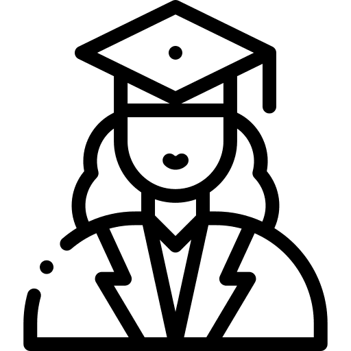 Graduate people girl education icon