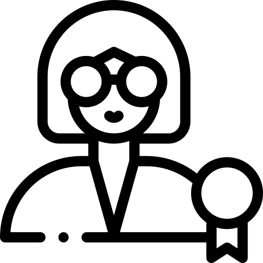 Medal award woman certification icon