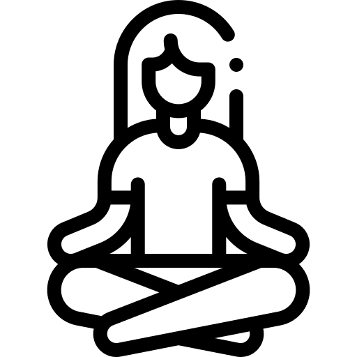 Meditation wellness relax woman icon