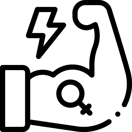 Womens power muscle feminism womens power icon