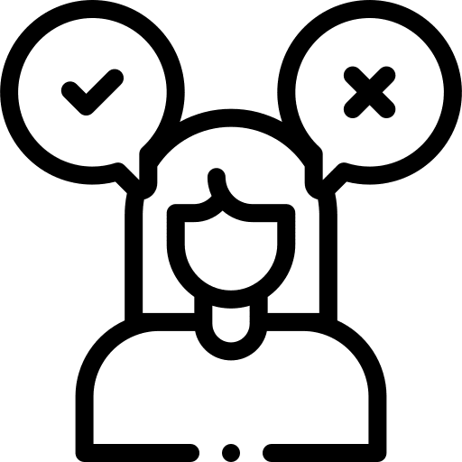 Election bad yes or no woman icon