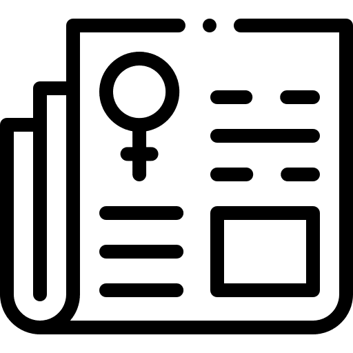 Feminism communications newspaper feminism icon