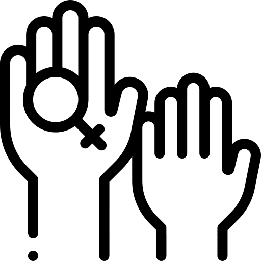 Feminist feminist movement hand icon
