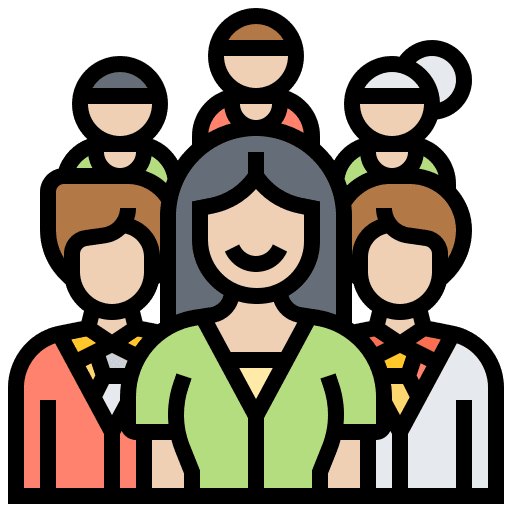 Human gathering crew group icon