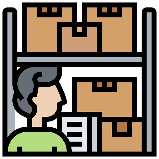 Inventory product business and finance inventory icon