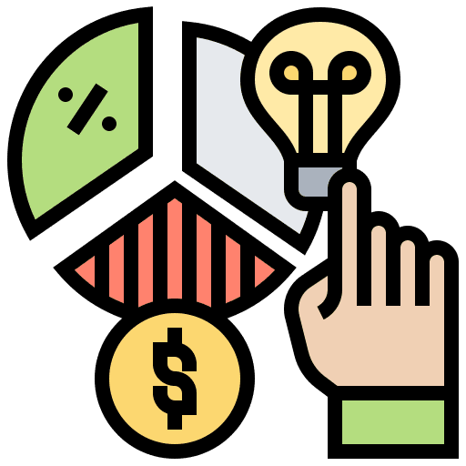 Marketing statistics finances business icon