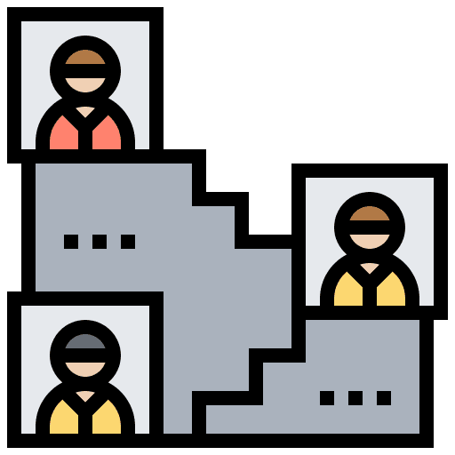 Structure company management chain icon